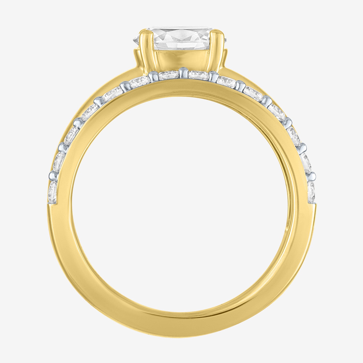Diamond Addiction (G-H / Si1-Si2) Womens 1 1/2 CT. T.W. Lab Grown White 14K Gold Over Silver Oval Engagement Ring