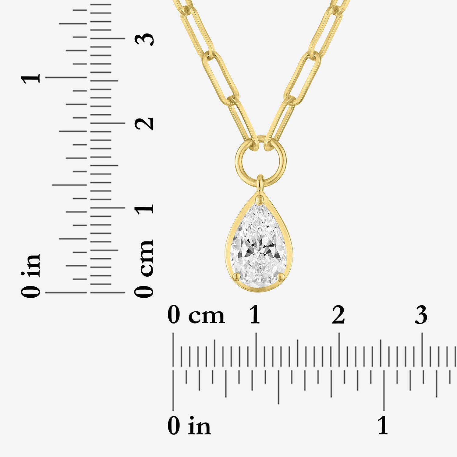 Diamond Addiction (G-H / Si1-Si2) Womens 1 1/2 CT. T.W. Lab Grown White Diamond 14K Gold Over Silver Pear 18 Inch Pendant Necklace