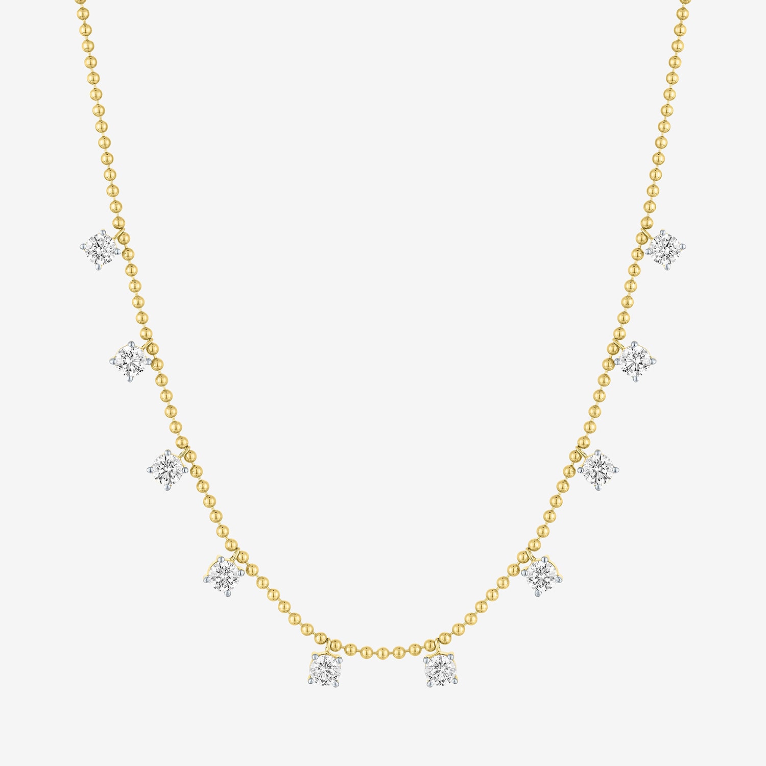 Diamond Addiction (G-H / Si1-Si2) Womens 14K Gold Over Silver 18 Inch Bead Chain Necklace