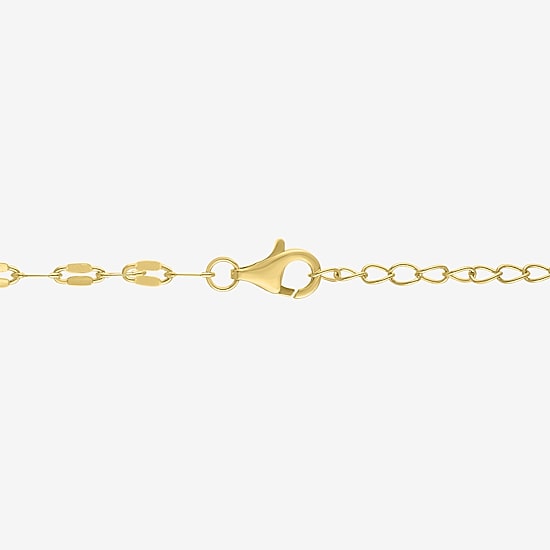 (G-H / Si1-Si2) Womens 1/3 CT. T.W. Lab Grown White Diamond 14K Gold Over Brass Round 16 Inch Pendant Necklace