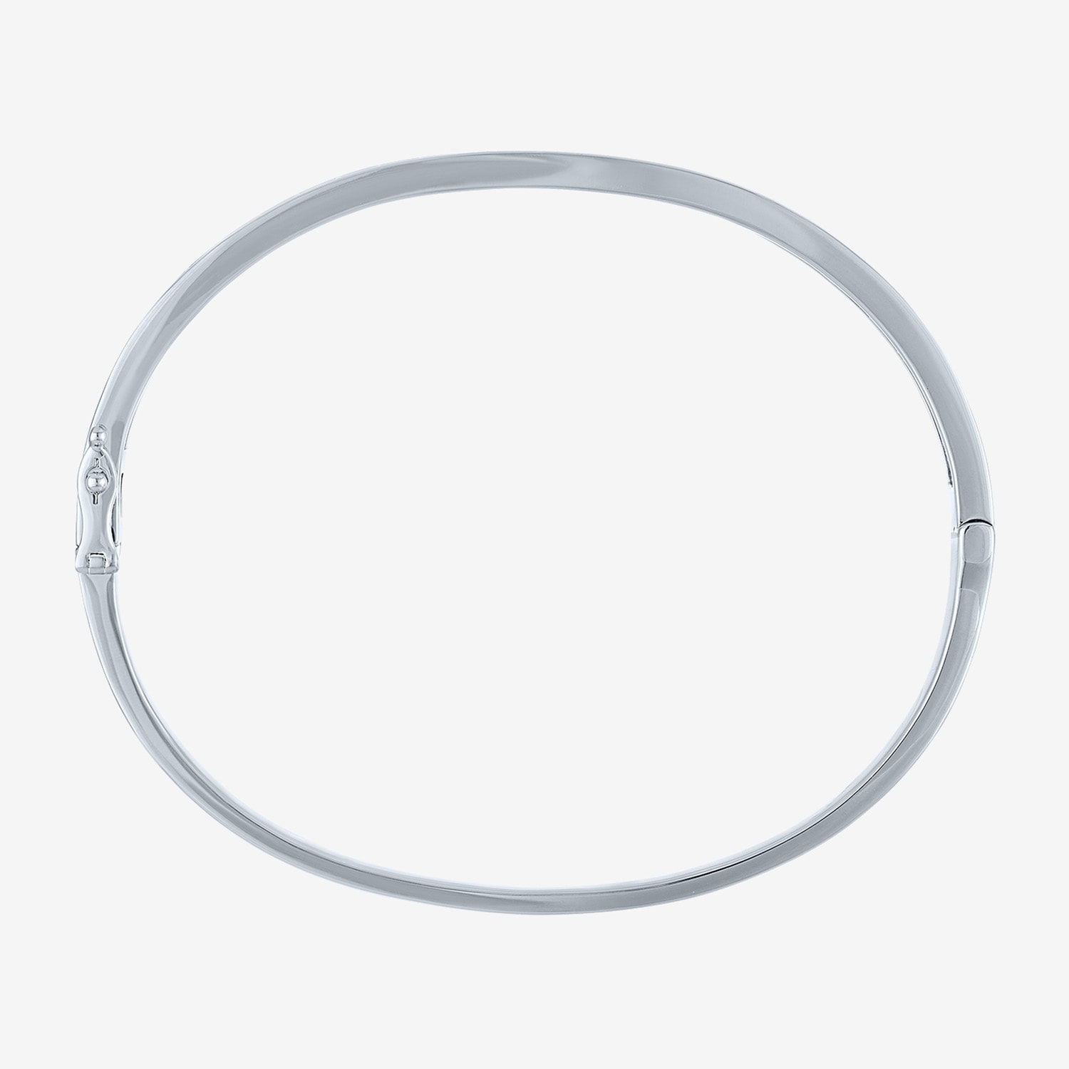 (G-H/ Si1-Si2) Womens 1/3 CT. T.W. Lab Grown White Diamond Pure Silver Over Brass Bangle Bracelet