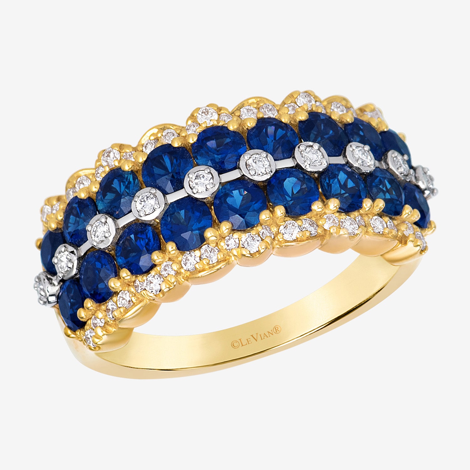 Le Vian Grand Sample Sale Le Vian Grand Sample Sale Limited Quantities! Womens 12MM 1/4 CT. T.W. Genuine Blue Sapphire Platinum Band