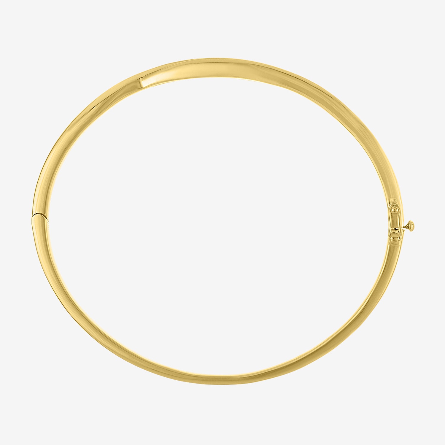 (G-H/ Si1-Si2) Womens 1/3 CT. T.W. Lab Grown White Diamond 14K Gold Over Brass Bangle Bracelet