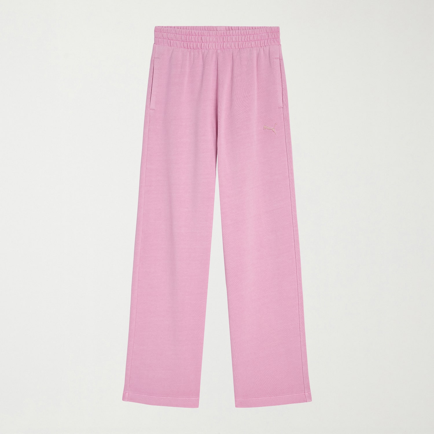 PUMA Big Kid Girls Mid Rise Wide Leg Regular Fit French Terry Pull-On Pant