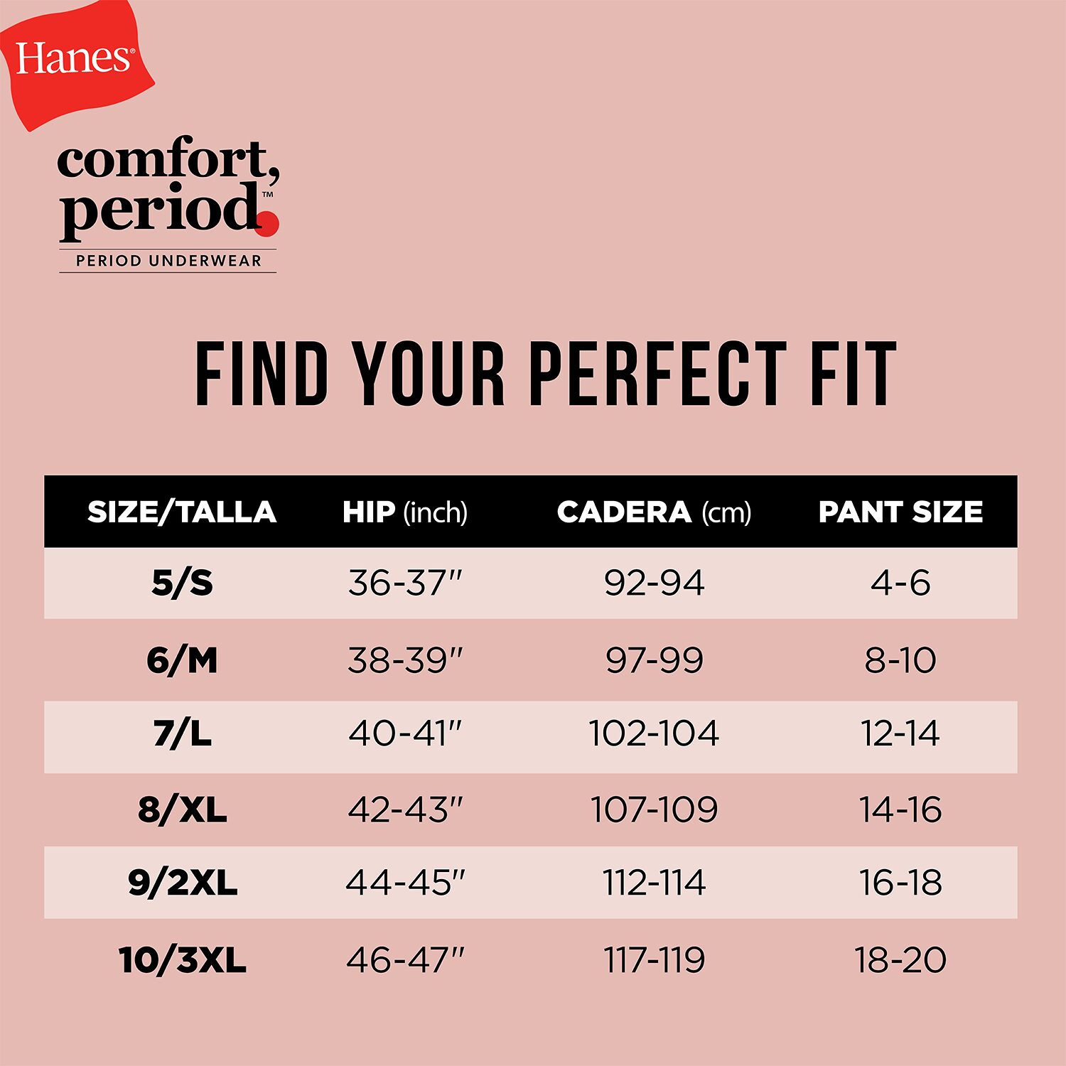 Hanes Womens Period + Leak Resistant 2 Pack Brief Panty 40mmcp