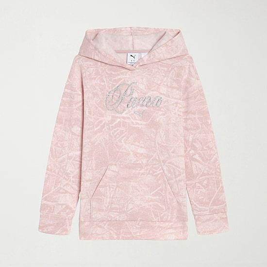 PUMA Big Kid Girls Long Sleeve Fleece Active Hoodie
