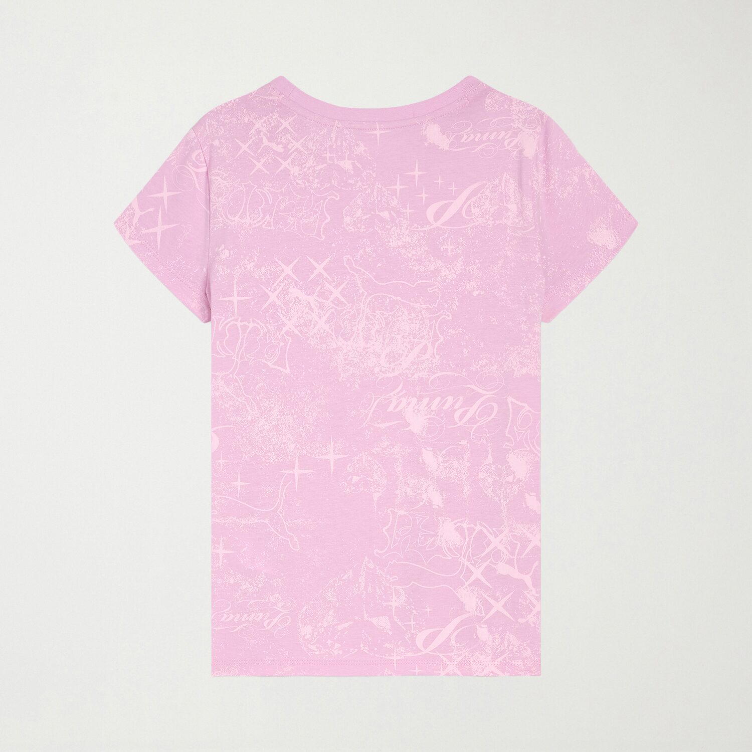 PUMA Big Kid Girls Round Neck Short Sleeve Classic Fit Graphic T-Shirt