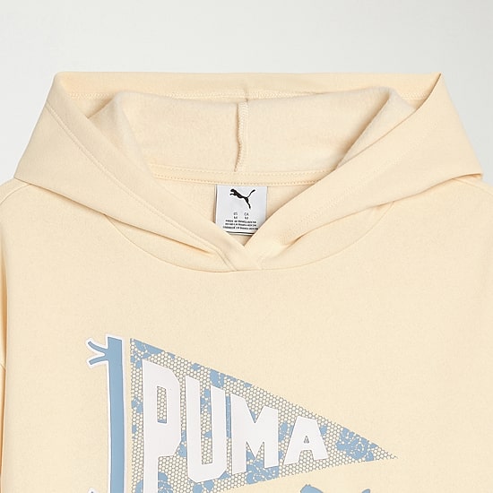 PUMA Big Kid Girls Long Sleeve Fleece Active Hoodie