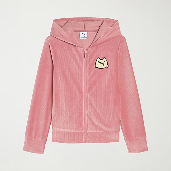 PUMA Big Kid Girls Long Sleeve Zipper Active Hoodie