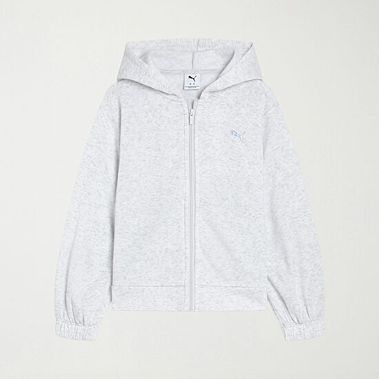 PUMA Big Kid Girls Long Sleeve Fleece Zipper Active Hoodie