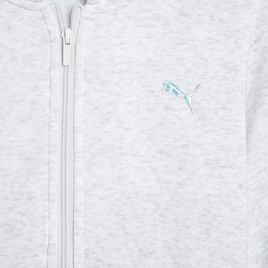 PUMA Big Kid Girls Long Sleeve Fleece Zipper Active Hoodie