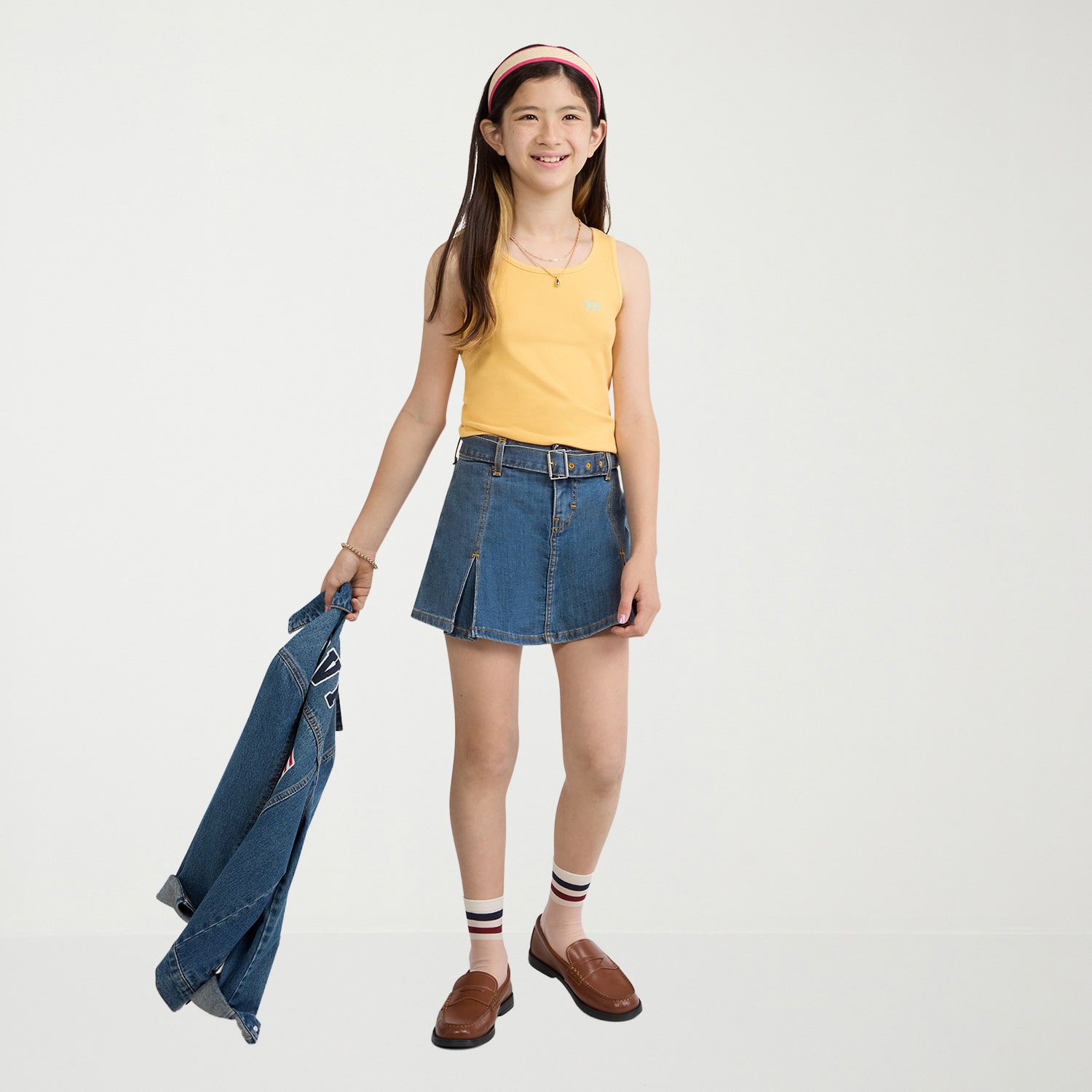 Levi's® Big Kid Girls Belted Woven Skort