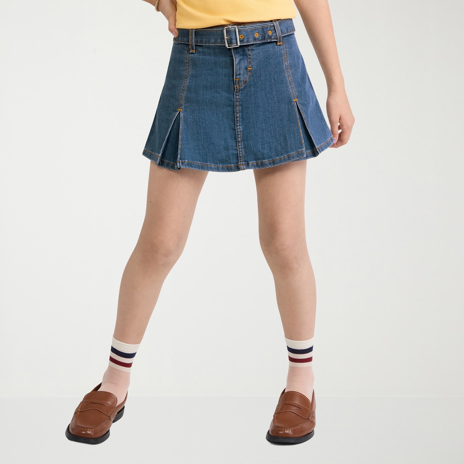 Levi's® Big Kid Girls Belted Woven Skort