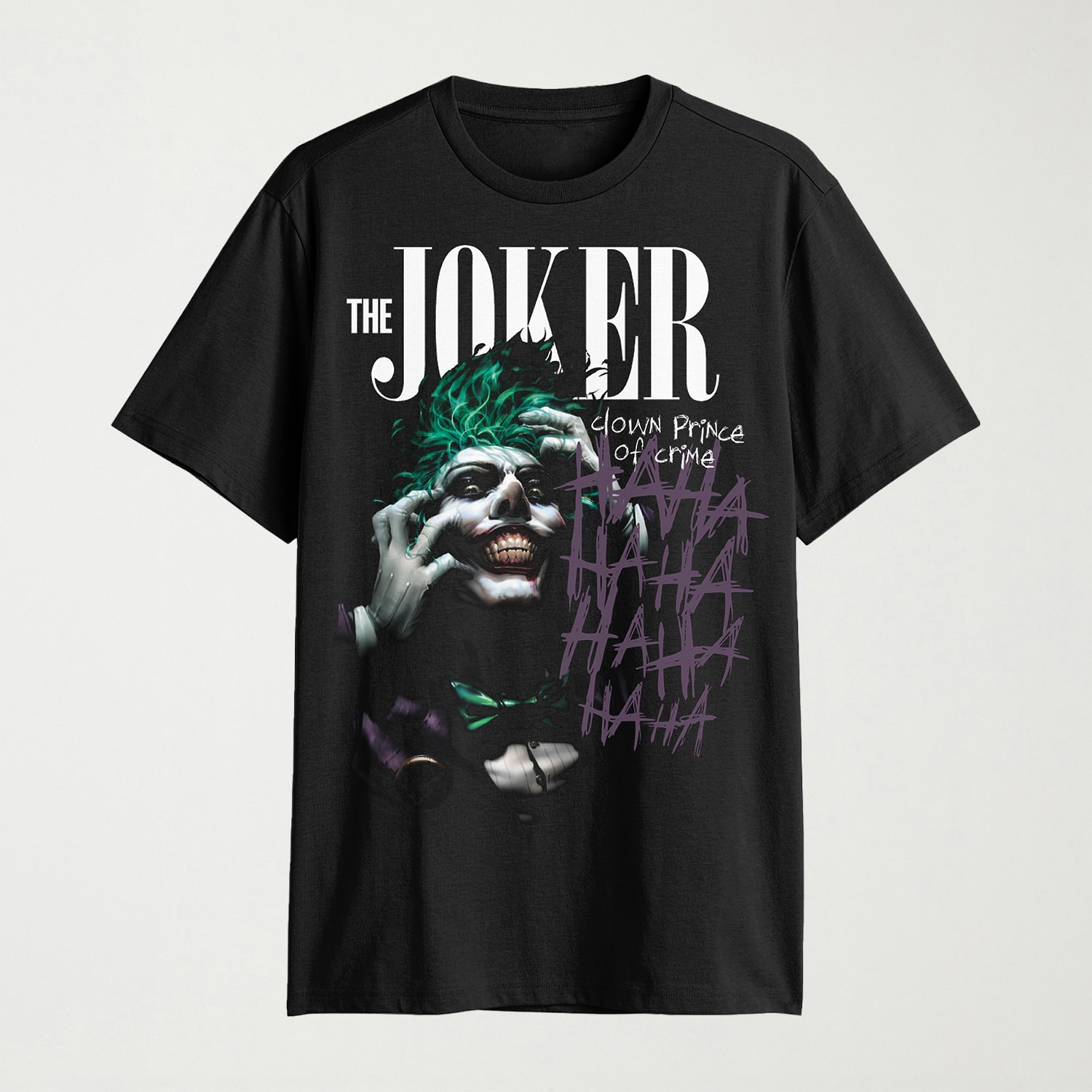 Joker Mens Crew Neck Short Sleeve Classic Fit Batman Big and Tall Graphic T-Shirt