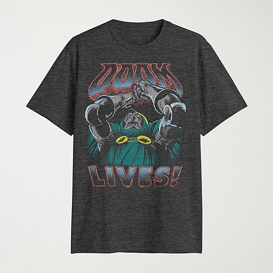 Doom Mens Crew Neck Short Sleeve Classic Fit Big and Tall Graphic T-Shirt