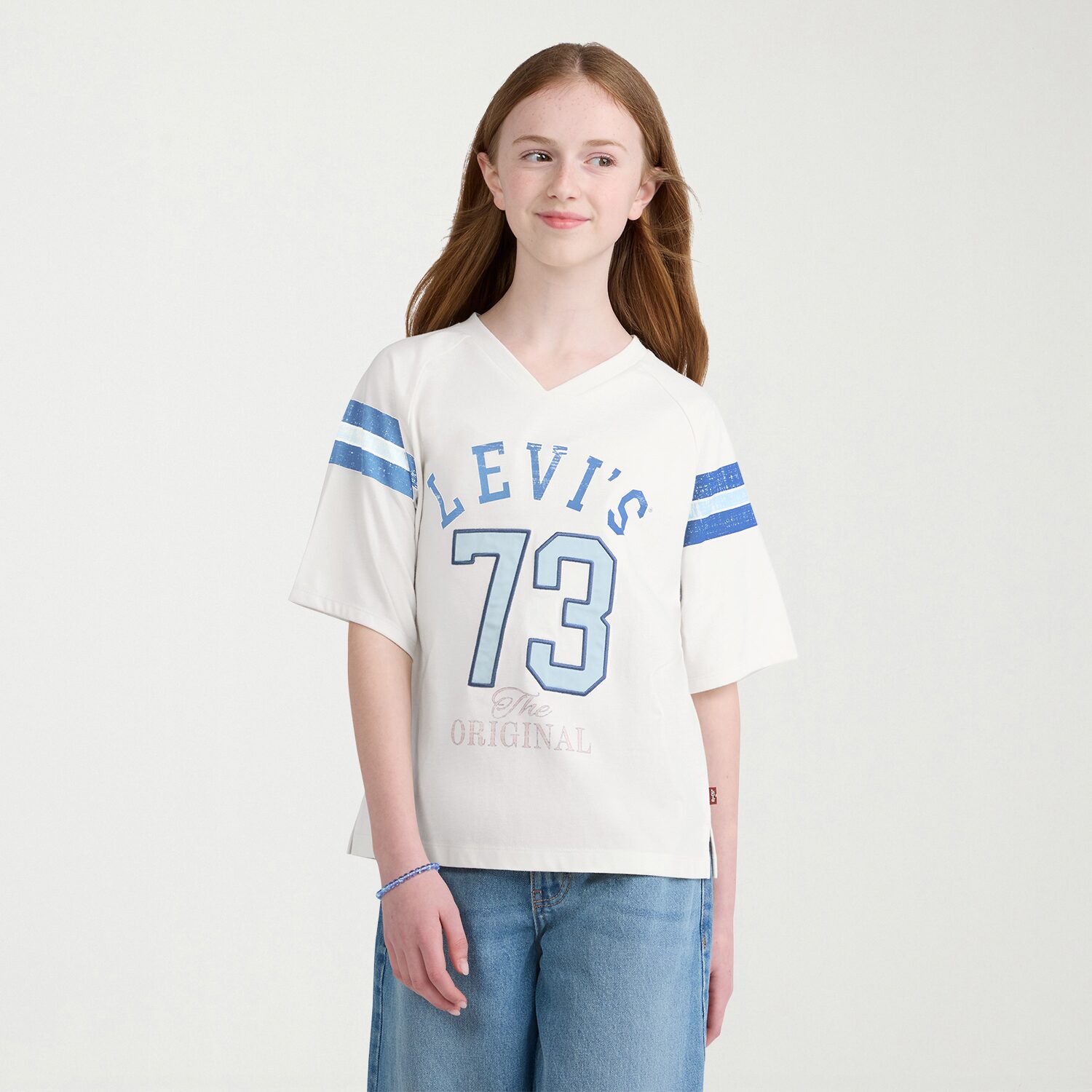 Levi's® Big Kid Girls V Neck Short Sleeve T-Shirt