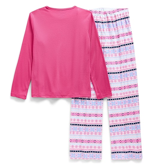 Sleep On It Little & Big Kid Girls Crew Neck Long Sleeve 2-pc. Pajama Set