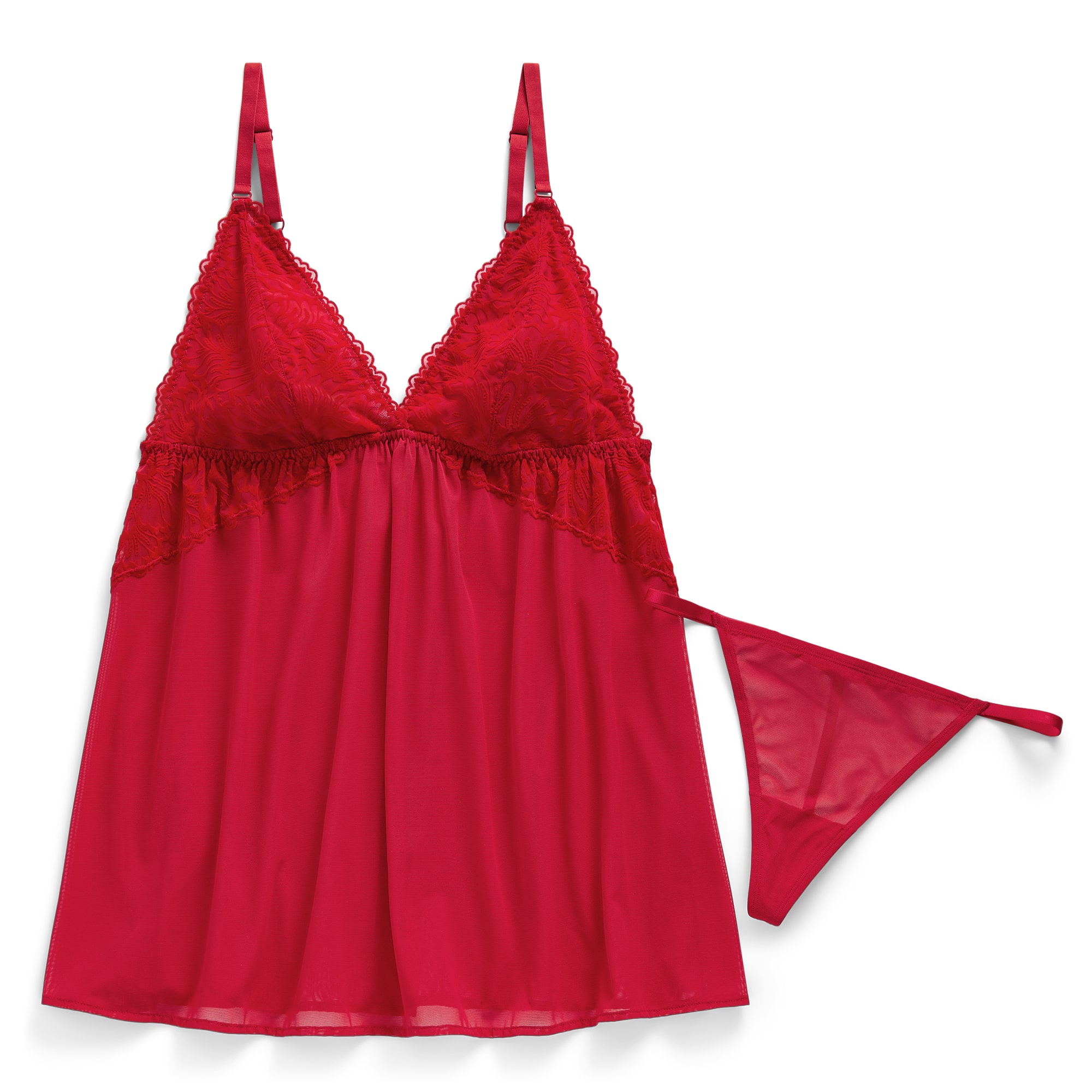 Ambrielle Flocked Babydoll