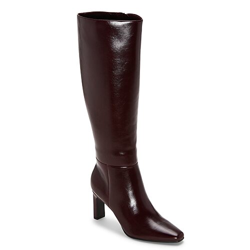 Unisa Womens Derex Sculptural Heel Dress Boots In Red