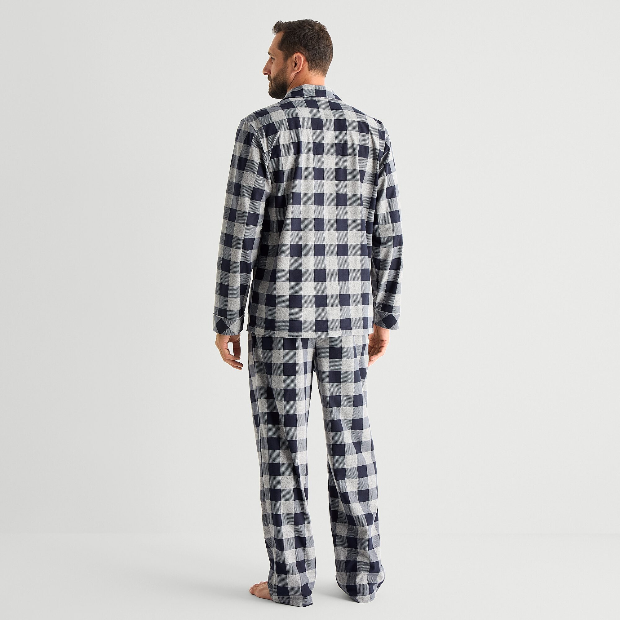 St. John's Bay Mens Fleece Long Sleeve 2-pc. Big and Tall Pajama Set