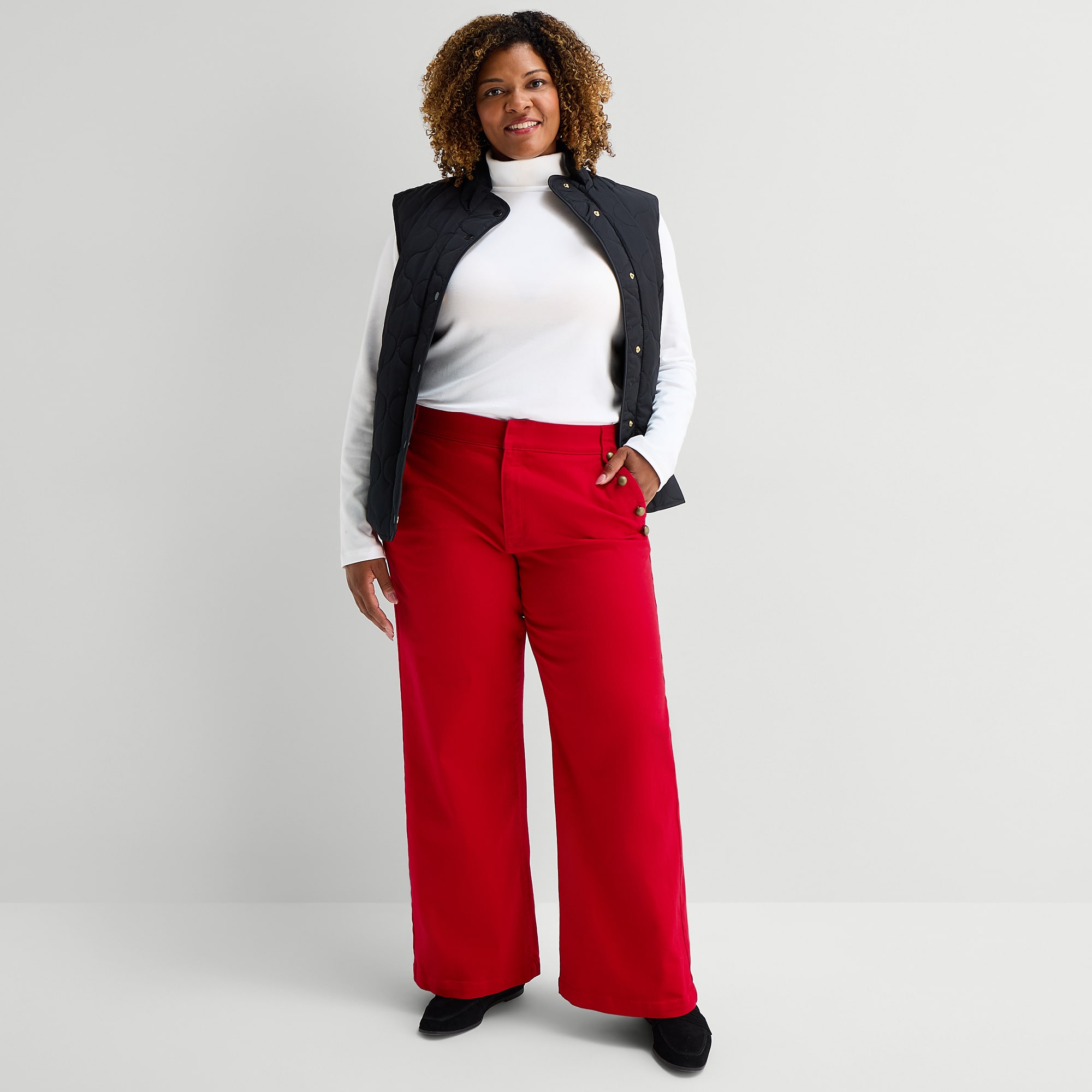 St. John's Bay Womens Plus High Rise Regular Fit Jean