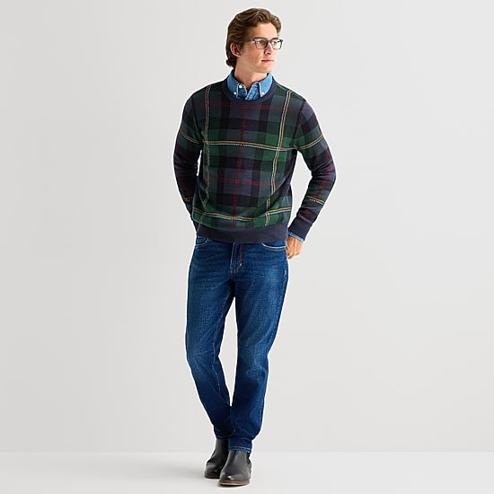St. John's Bay Fine Gauge Mens Crew Neck Long Sleeve Pullover Sweater