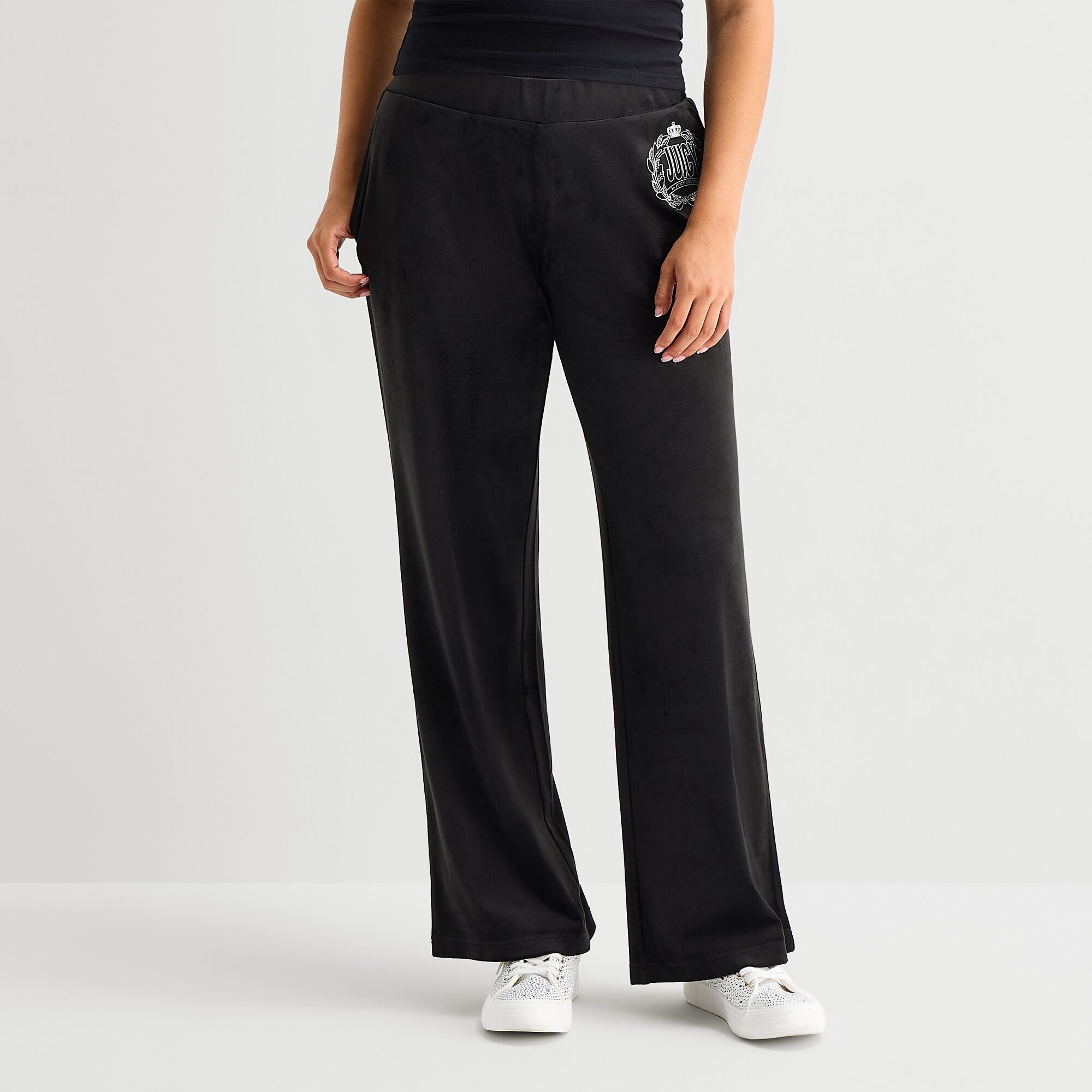 Juicy By Couture Womens Juniors Straight Mid Rise Track Pant