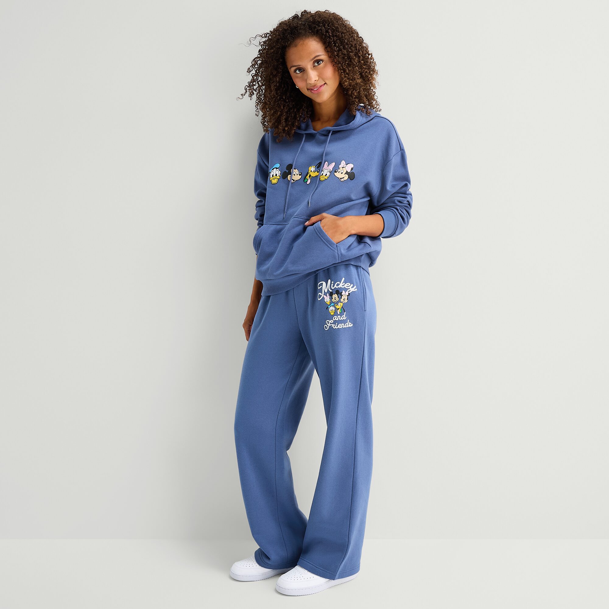 Mickey & Friends Hoodie Womens Juniors Long Sleeve Mouse