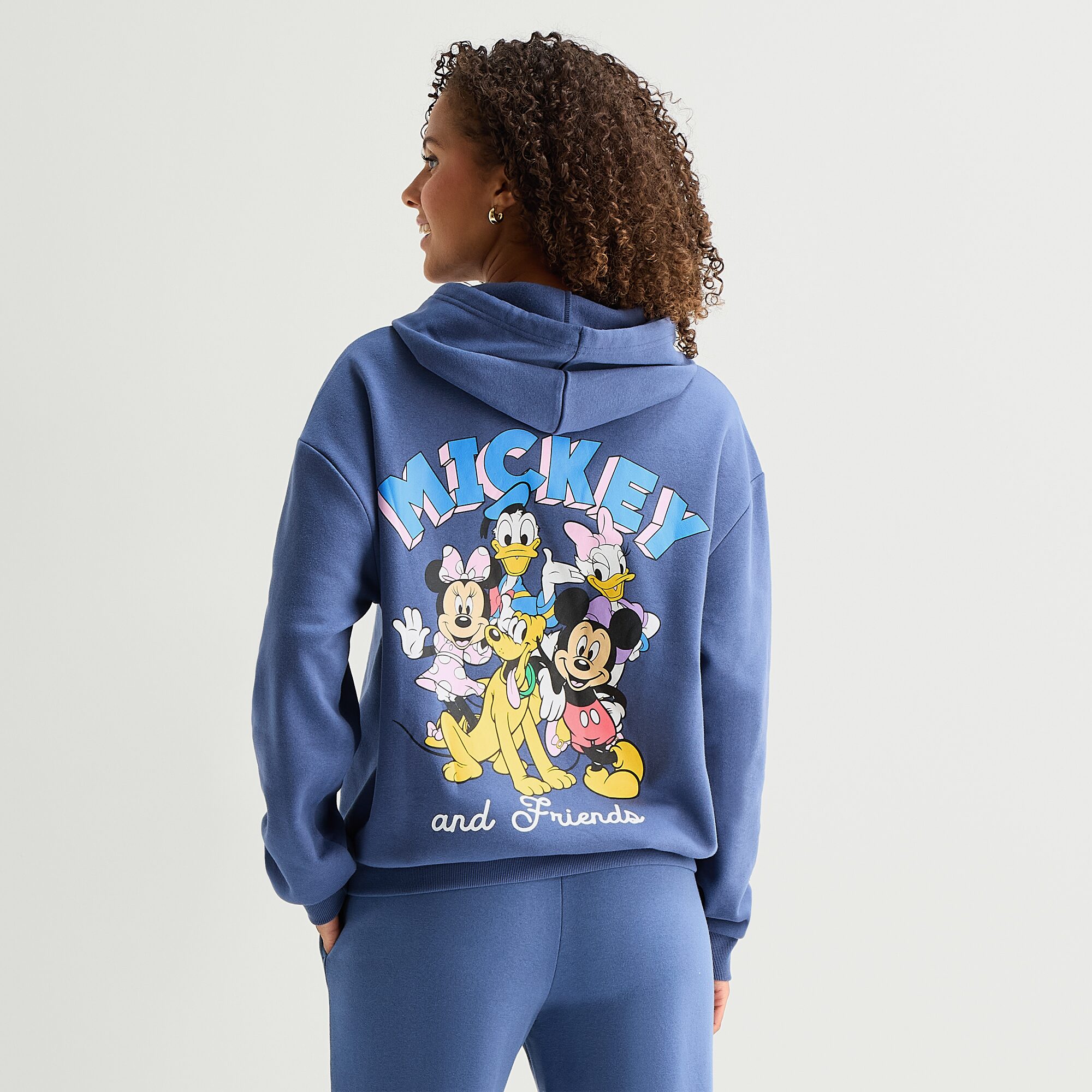 Mickey & Friends Hoodie Womens Juniors Long Sleeve Mouse