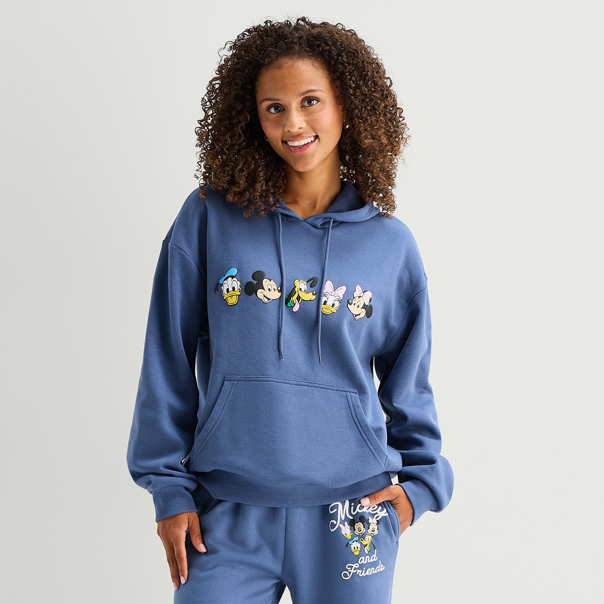 Mickey & Friends Hoodie Womens Juniors Long Sleeve Mouse