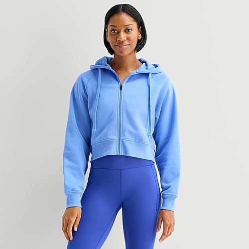 Xersion Womens Long Sleeve Fleece Active Hoodie In Black