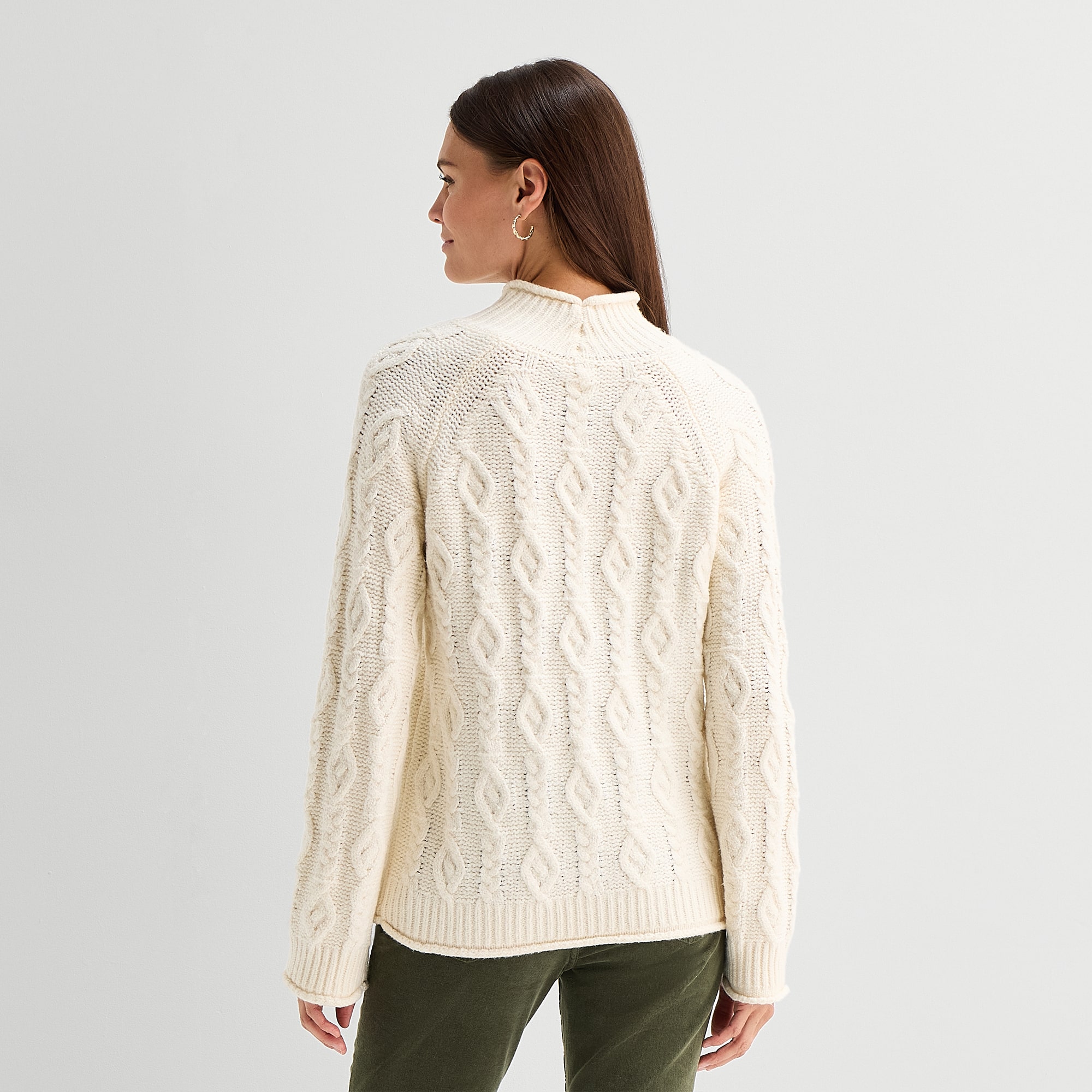 St. John's Bay Womens Mock Neck Long Sleeve Pullover Sweater