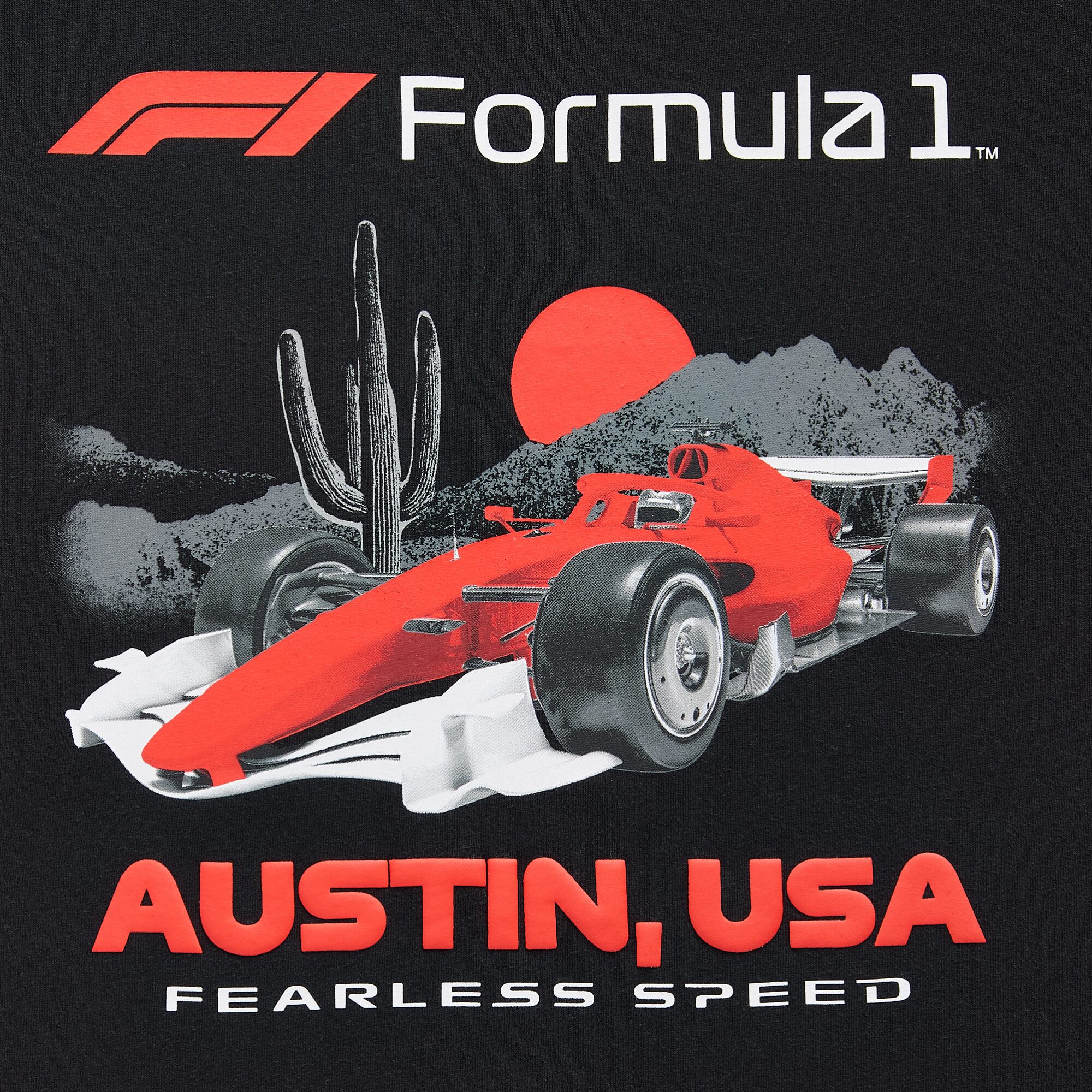 Formula 1 Austin Boyfriend Tee Womens Juniors Crew Neck Short Sleeve Regular Fit Graphic T-Shirt