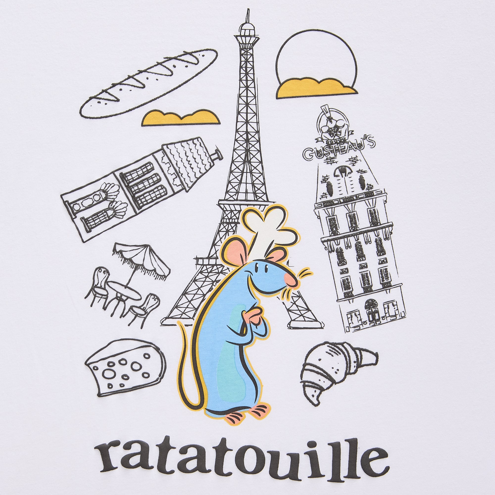 Ratatouille Boyfriend Tee Womens Juniors Crew Neck Short Sleeve Loose Fit Graphic T-Shirt
