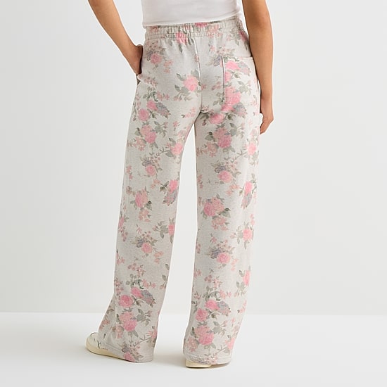 Arizona Womens Juniors Wide Leg Low Rise Lounge Pant