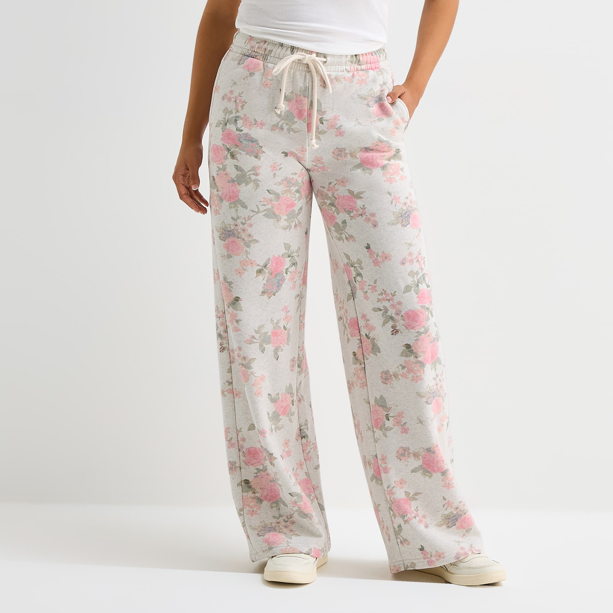 Arizona Womens Juniors Wide Leg Low Rise Lounge Pant
