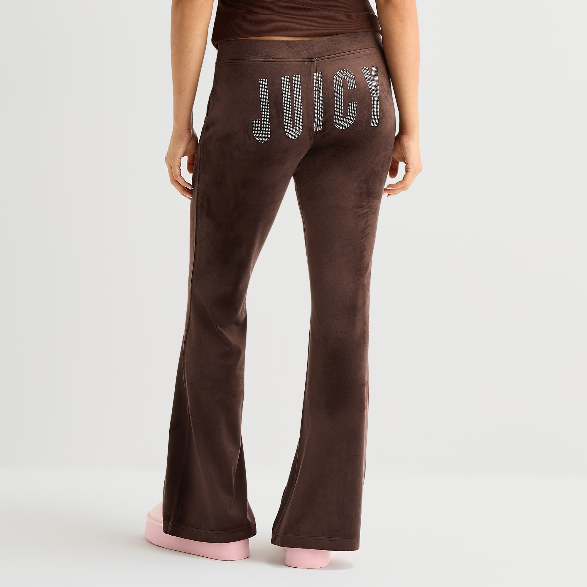 Juicy By Couture Womens Flare Mid Rise Track Pant