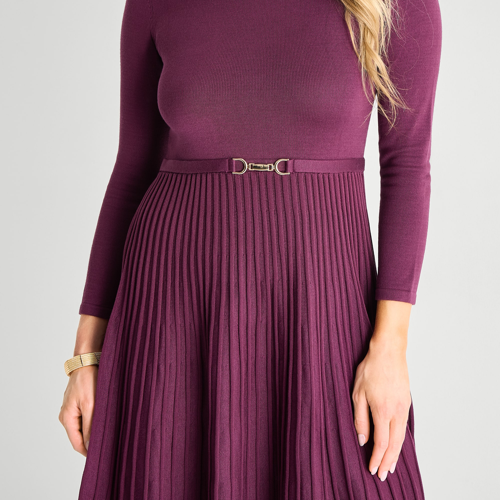 Jessica Howard Womens Long Sleeve Sweater Dress