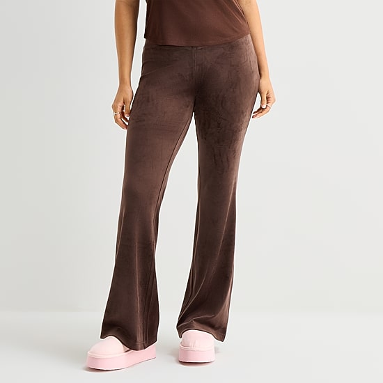 Juicy Couture ダークブラウン フレアパンツ Juicy By Juicy Couture Womens Juniors Flare Mid Rise Track Pant