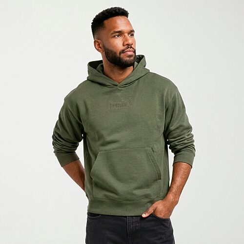 PUMA Mens Long Sleeve Active Hoodie, Medium, Green