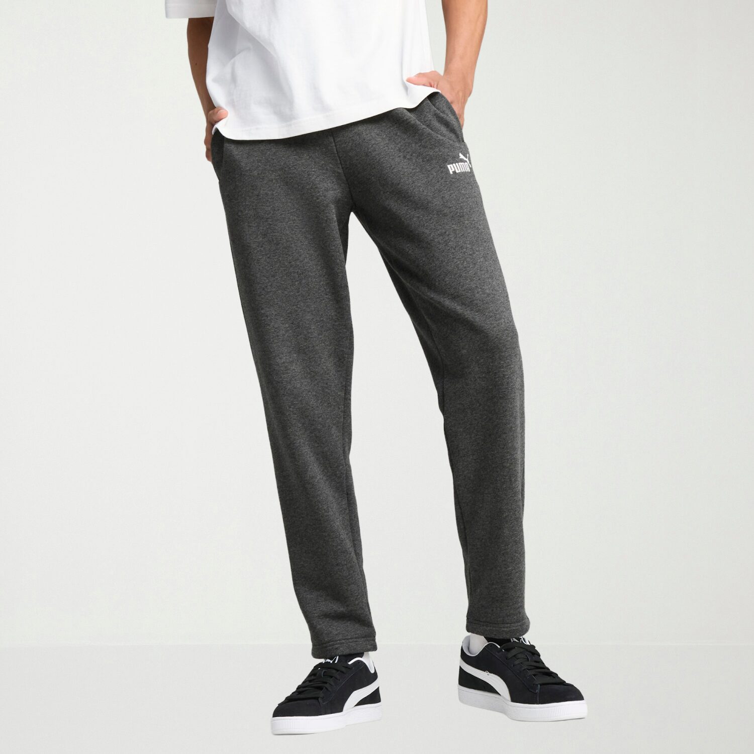 PUMA Essential Mens Drawstring Waist Tapered Regular Fit Fleece Sweatpant