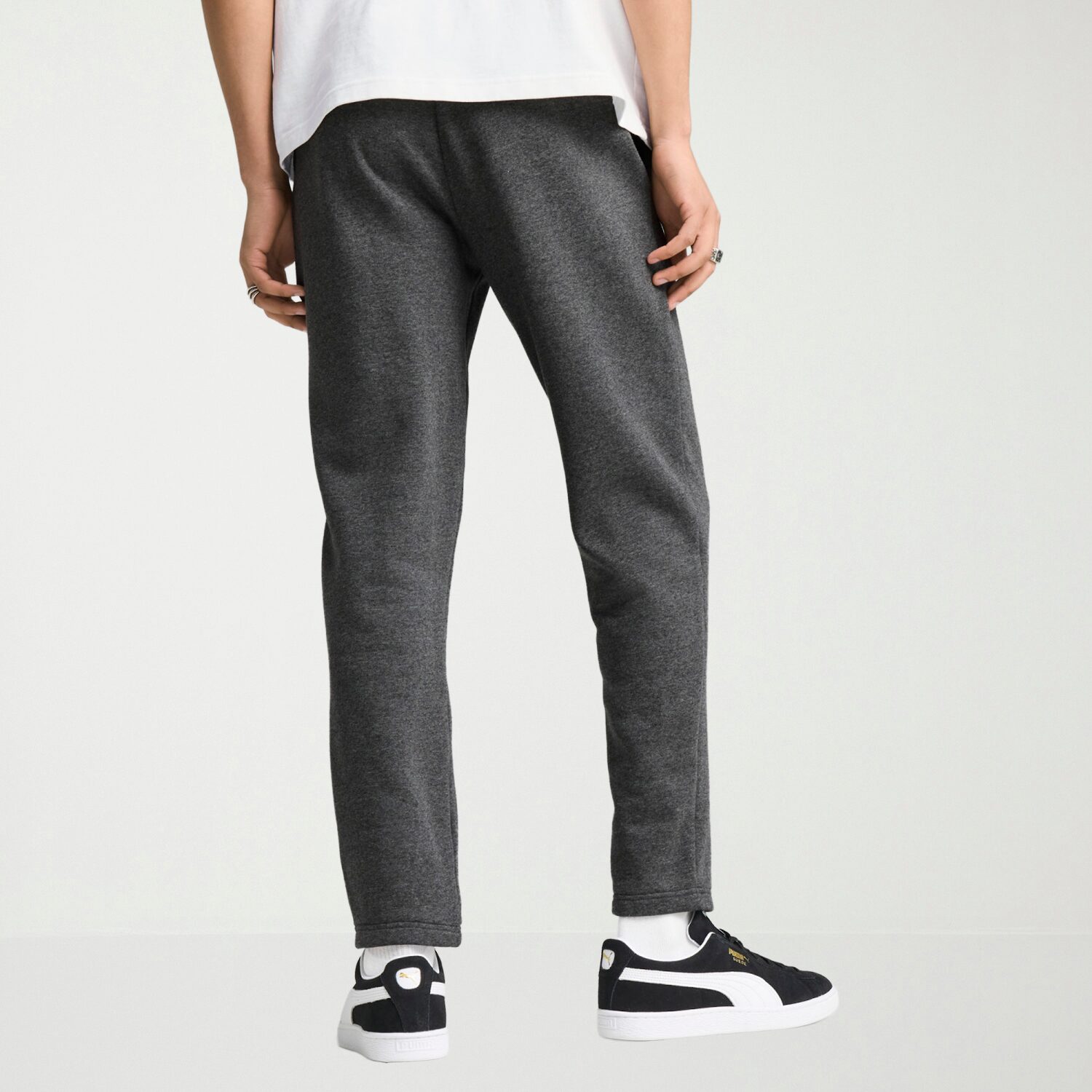 PUMA Essential Mens Drawstring Waist Tapered Regular Fit Fleece Sweatpant