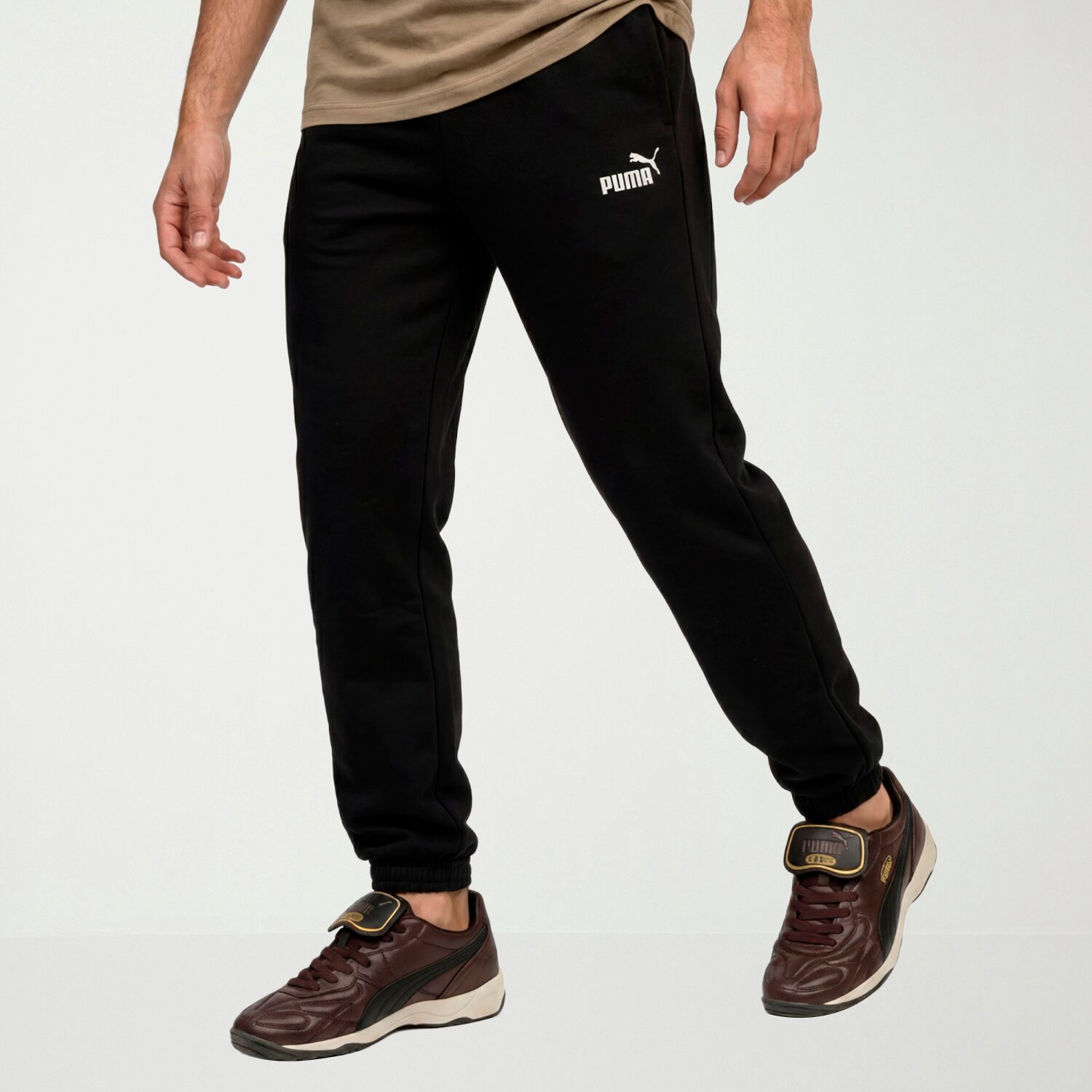 PUMA Sweatpants Mens Straight Mid Rise Regular Fit Fleece Active Jogger Pant