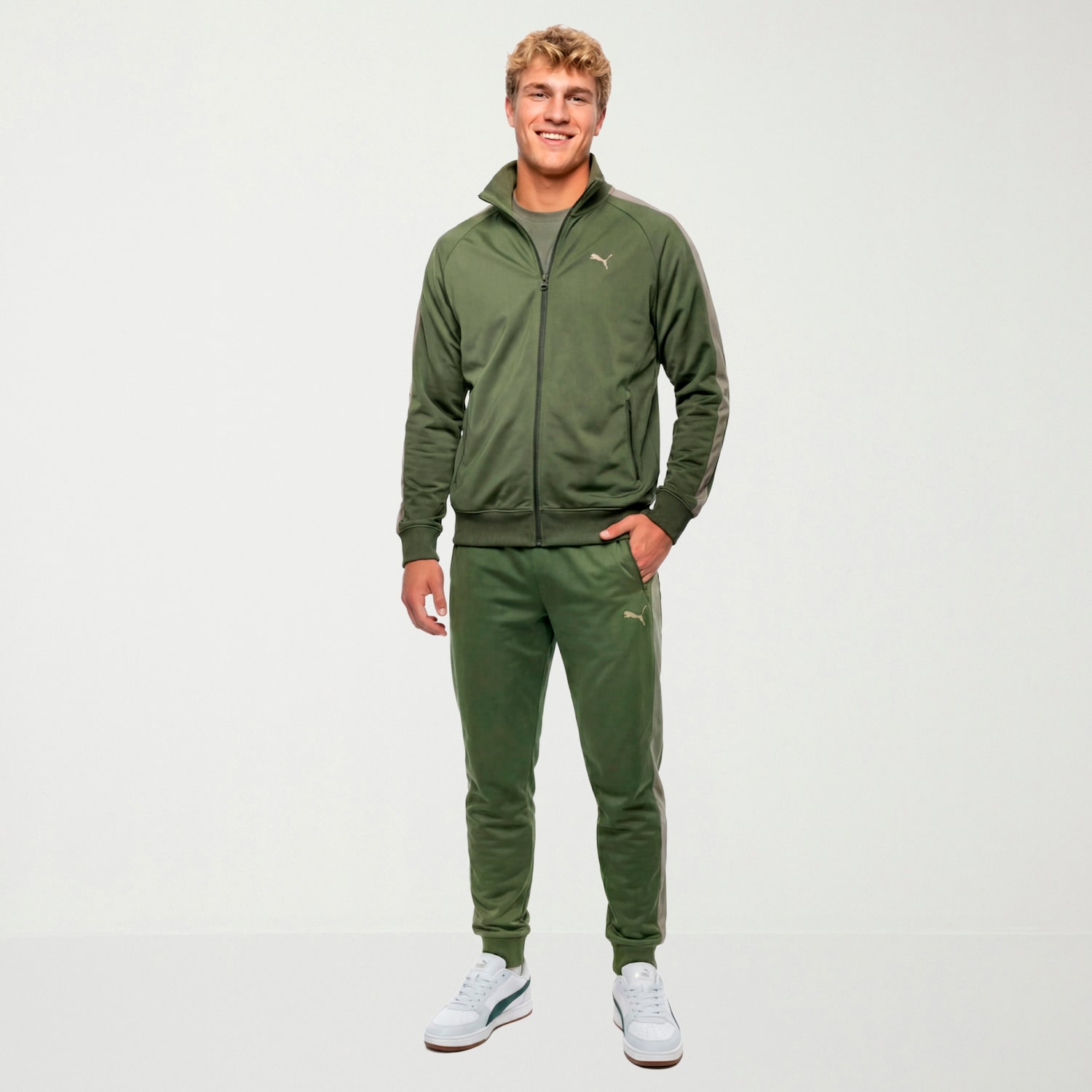 PUMA Mens Tapered Mid Rise Regular Fit Track Pant