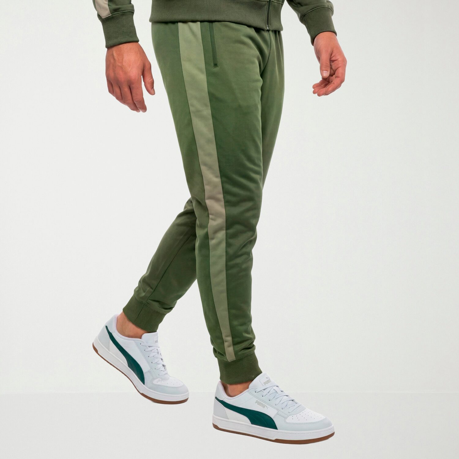 PUMA Mens Tapered Mid Rise Regular Fit Track Pant