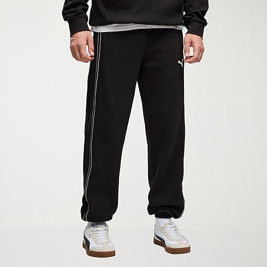 PUMA Mens Cinched Mid Rise Regular Fit Track Pant