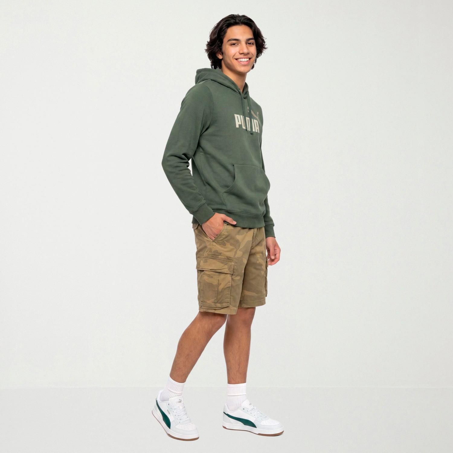 PUMA Mens Long Sleeve Fleece Active Hoodie