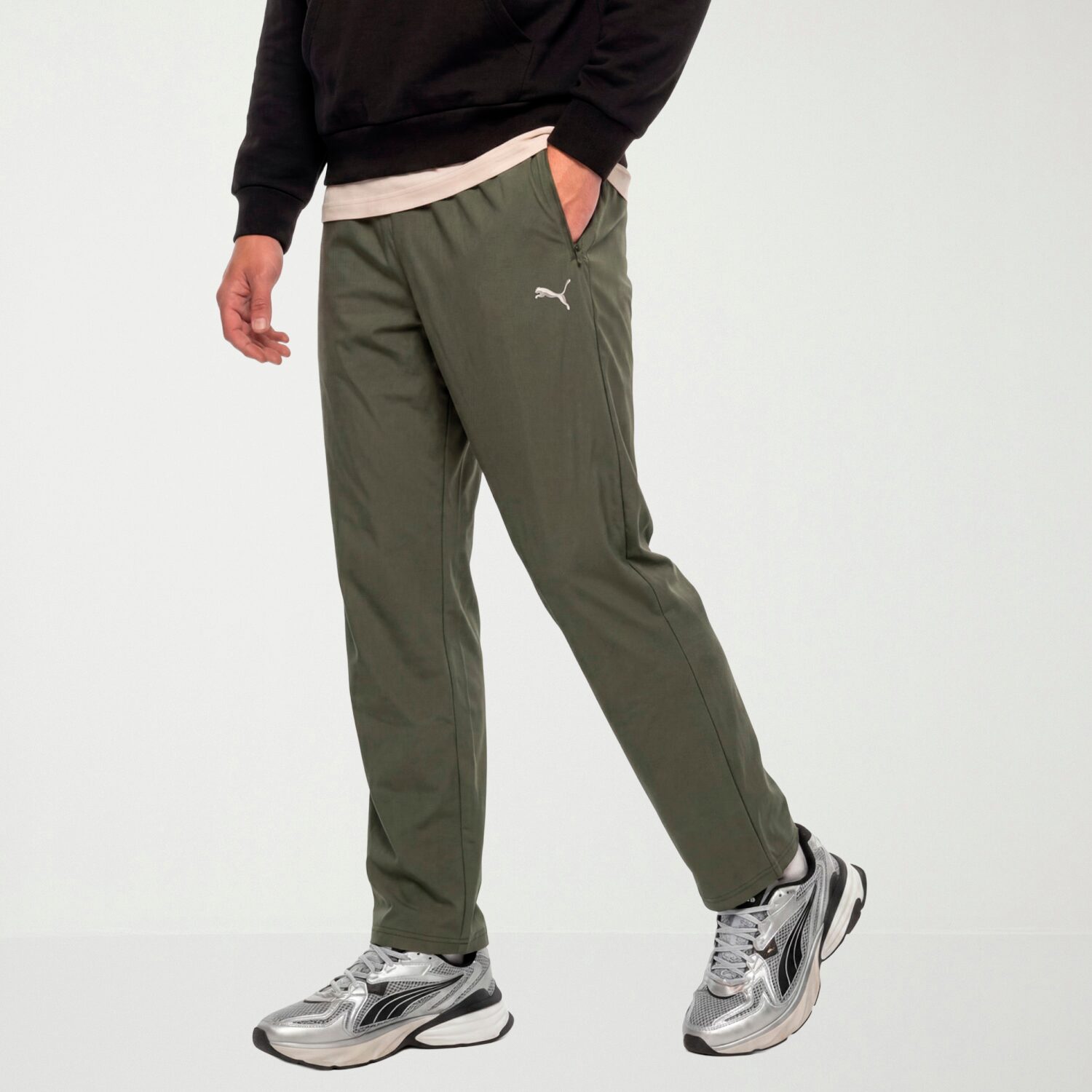 PUMA Mens Tapered Regular Fit Track Pant