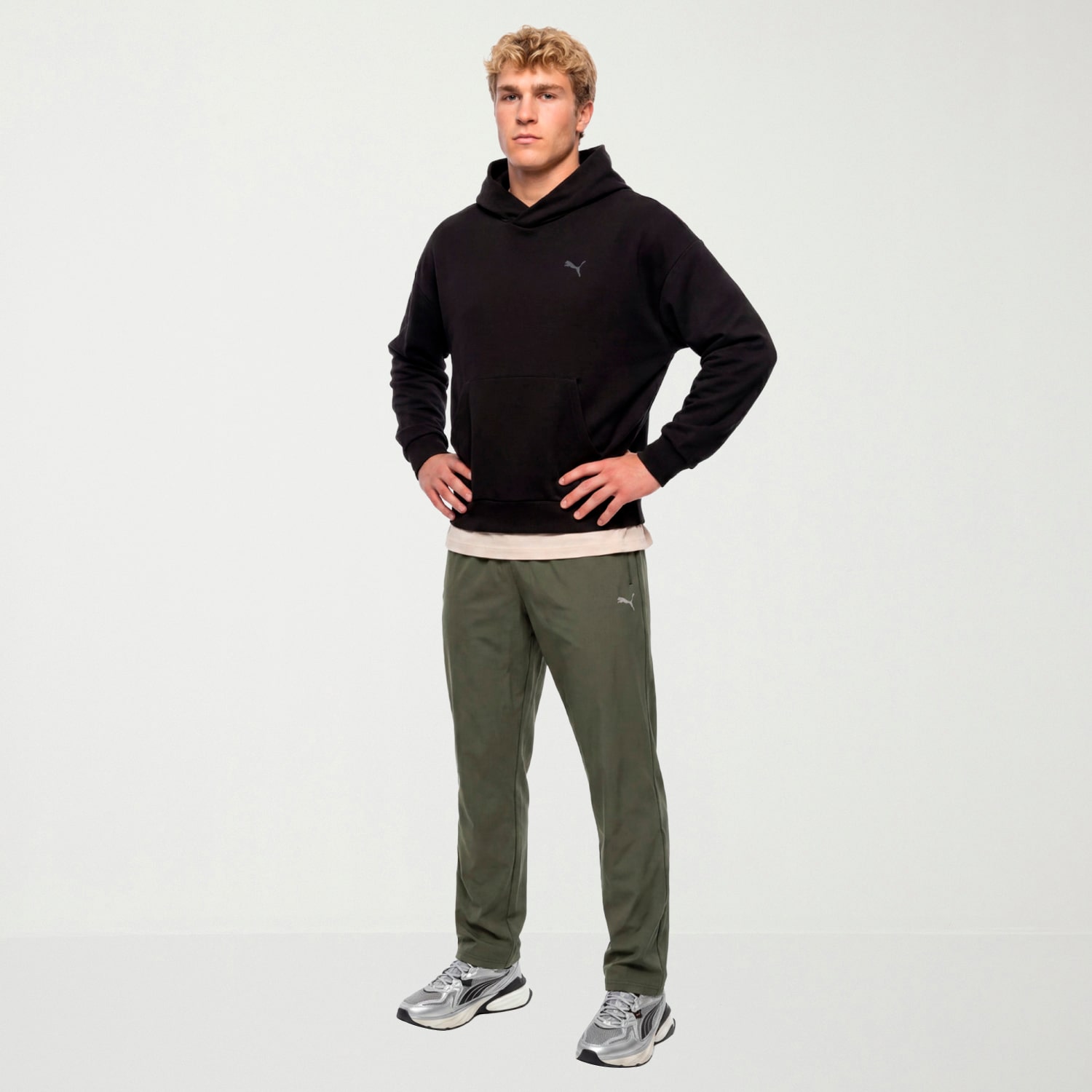 PUMA Mens Tapered Regular Fit Track Pant