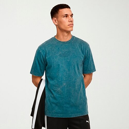 PUMA Mens Crew Neck Short Sleeve Regular Fit Graphic T-Shirt, Medium, Blue